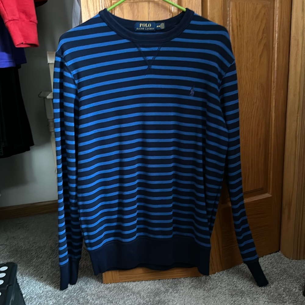 Men’s lightweight long sleeve Polo sweater